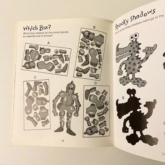 Vintage 1989 Monster Madness A Picture Puzzle Book Hippo Books Scholastic - Picture 11 of 12